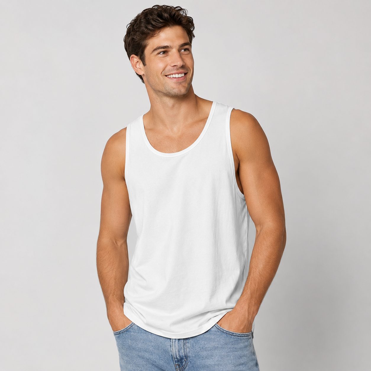 ShipSagePrint 180g Men's Cotton Tank Top SGBMC0301