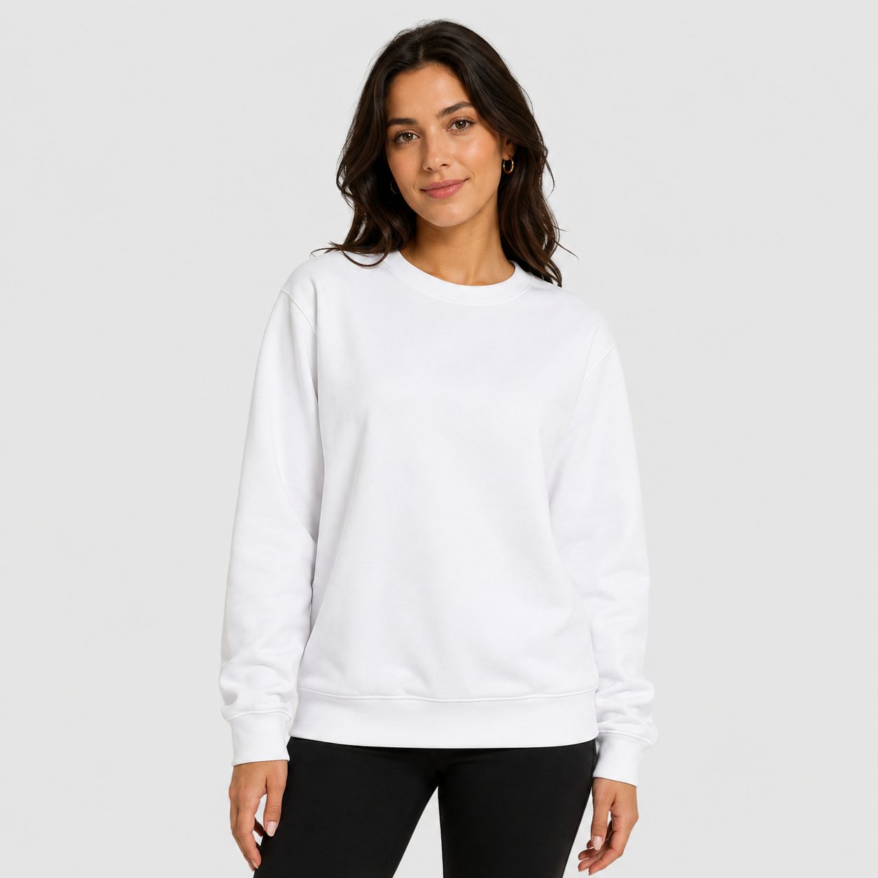 ShipSagePrint 240GSM Women's Crew Neck Sweatshirt SGBFCPE0202